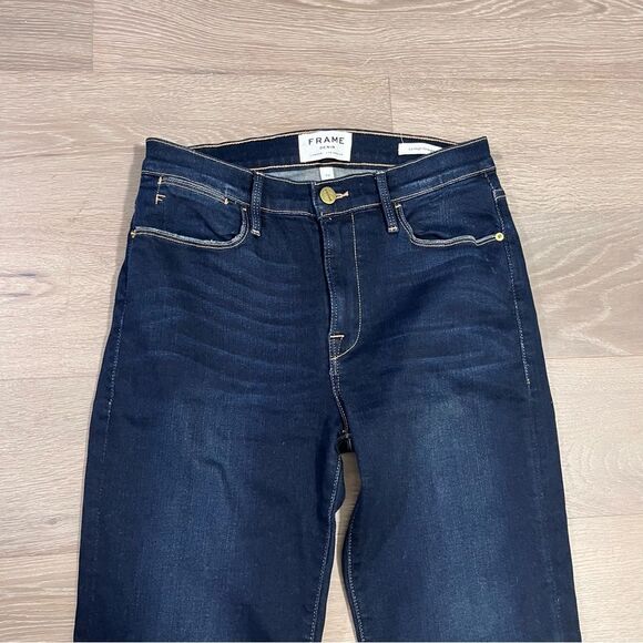 Frame Denim Le High Straight Jeans Cabana Raw Stagger Hem 27 - Picture 3 of 10